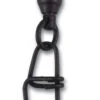AQUANTIC Edelstahl Kugellager Safety Swivel Schwarz