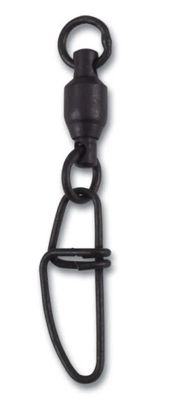 AQUANTIC Edelstahl Kugellager Safety Swivel Schwarz