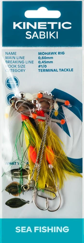 Kinetic Sabiki Mohawk - Vorfach 3 Kinetic Sabiki Mohawk - Vorfach