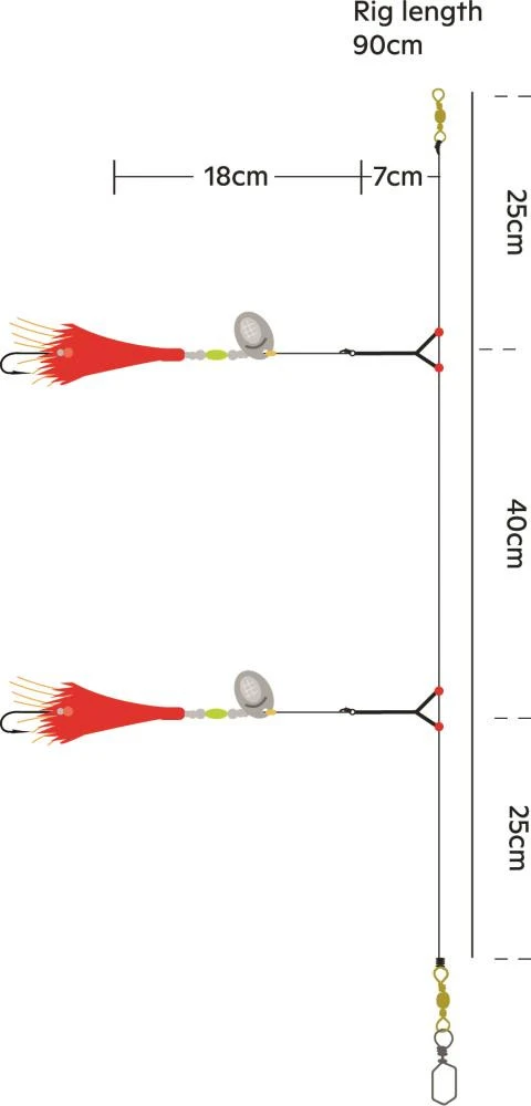 Kinetic Sabiki Mohawk - Vorfach 5 Kinetic Sabiki Mohawk - Vorfach – Bild 3