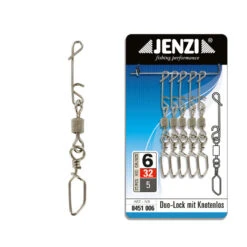 Jenzi NO KNOT-Verbinder Mit Duo-Lock Karabiner-Wirbel -Qualitätsgeschäft Für Angelausrüstung Jenzi Duo Lock mit Knotenlosverbinder 8451006 1280x1280