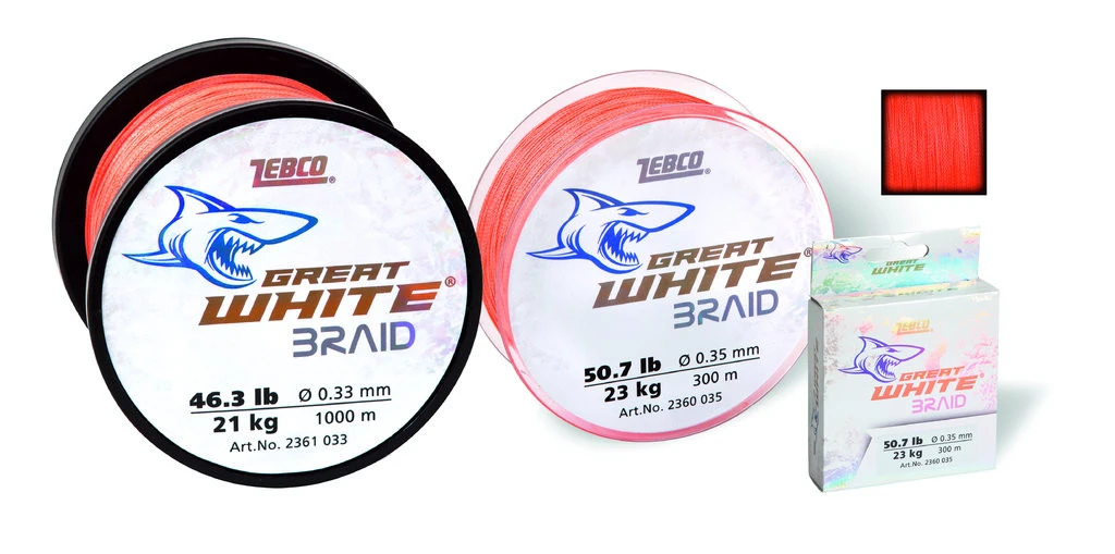 ZEBCO Great White Braid - Geflochtene Schnur - Orange 7 ZEBCO Great White Braid - Geflochtene Schnur - Orange – Bild 5