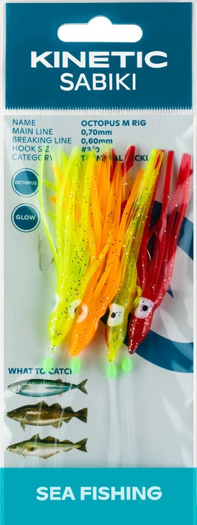 Kinetic Sabiki Octopus Rig Medium - Vorfach 4 Kinetic Sabiki Octopus Rig Medium - Vorfach – Bild 2
